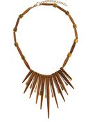 Topshop Wooden Spike Collar Necklace - Lyst