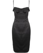 Just Cavalli Fitted Satin Dress - Lyst