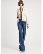 L'Agence Frayed Short Jacket - Lyst