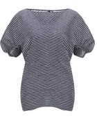Saint Laurent Rope Puff Sleeve Top - Lyst