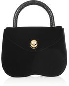 Miu Miu Velvet and Lizard Clutch - Lyst