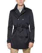 Burberry Prorsum Luxury Cotton Satin Trench Coat - Lyst