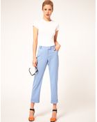 ASOS Collection Slim Cropped Ankle Grazer Trousers - Lyst