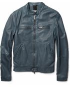 Burberry Brit Leather Biker Jacket - Lyst