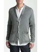 John Varvatos Linen Cardigan - Lyst