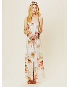 Free People Maxi Print Dress - Lyst