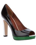 Marc By Marc Jacobs Block Colour Peep Toe Pump - Lyst