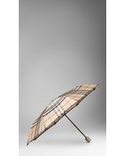 Burberry Check Folding Umbrella - Lyst