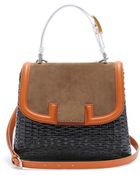 Fendi Silvana Bag With Snakeskin Handle - Lyst