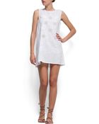 Mango Cotton Embroidered Dress - Lyst