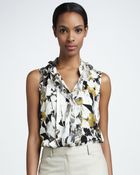 Elie Tahari Brenna Floral Print Blouse - Lyst