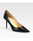 Jimmy Choo Agnes Patent Leather Point Toe Pumps - Lyst