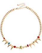 Asos Jewelled Spike Collar Necklace - Lyst