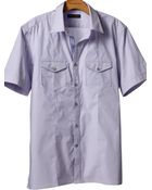 Banana Republic Shortsleeve Solid Utility Shirt - Lyst