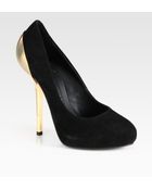 Giuseppe Zanotti Suede Metalheel Pumps - Lyst