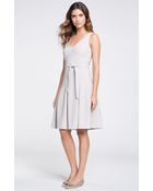 St. John Collection Belted Crepe Marocain Dress - Lyst