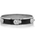 Alexander McQueen Enameled Skull Bangle - Lyst