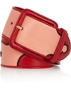 Miu Miu Floral Appliqué Leather Waist Belt - Lyst