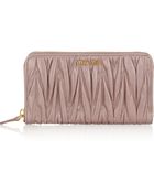 Miu Miu Matelassé Leather Wallet - Lyst