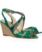 Alexandre Birman Python Wedge Sandals - Lyst