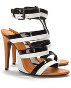 Bottega Veneta Strappy Patent Sandals - Lyst