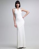 Donna Karan New York Halter Draped Gown - Lyst