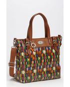 Fossil Vintage Keyper Coated Canvas Tote - Lyst