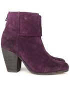 Rag & Bone Classic Newbury Suede Booties Plum - Lyst