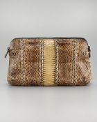 Bottega Veneta Snakeskin Clutch - Lyst
