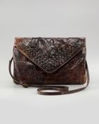 Frye Brooke Stud Envelope Clutch Chocolate - Lyst