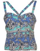 Topshop Aztec Print Latino Suntop - Lyst