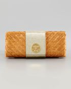Tory Burch Vivian Rattan Turnlock Clutch - Lyst