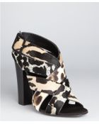 Giuseppe Zanotti Leopard Pony Hair 'Alien' Crisscross Sandals - Lyst