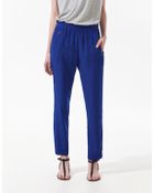 Zara Trousers with Elasticated Waist - Lyst