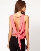 ASOS Collection Asos Top with Sexy Tie Back - Lyst