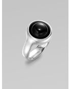 Georg Jensen Black Agate Ring - Lyst