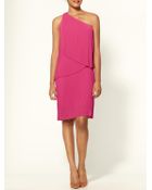 MICHAEL Michael Kors One Shoulder Pleated Dress - Lyst