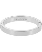 Michael Kors Silver Tone Hinge Bangle - Lyst