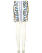 Topshop Aztec Ombre Bodycon Skirt - Lyst
