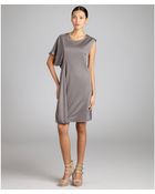 Celine Grey Sateen Stretch One Sleeve Dress - Lyst