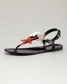 Saint Laurent Starfish Jelly Thong Sandal - Lyst