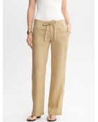 Banana Republic Linen Drawstring Wide Leg Pant - Lyst
