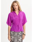 Banana Republic Silk Pintuck Dropwaist Top - Lyst