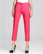 Calvin Klein Cropped Trousers - Lyst