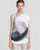 Helmut Lang Top Printed One Shoulder - Lyst