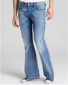 Ash Regular Fit Bootcut Jeans in Light Blue Wash - Lyst