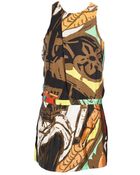 Balenciaga Printed Silk Twill Dress - Lyst