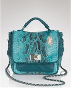 Elie Tahari Satchel Glass Python Stacey Top Handle - Lyst