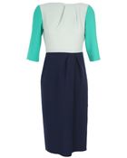 Roksanda Ilincic Tritone Crepe Wool Dress - Lyst