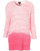 Topshop Knitted Dip Dye Slubby Jumper - Lyst
